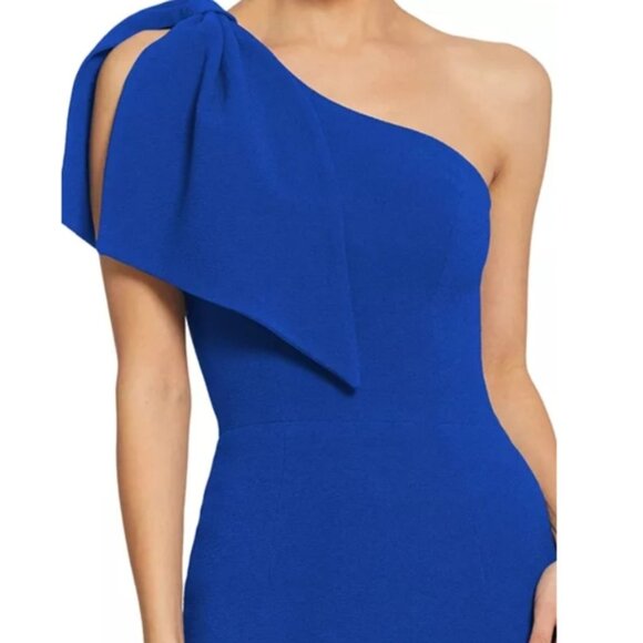 Dress The Population Blue Tiffany One Shoulder Midi Dress - Picture 5 of 15